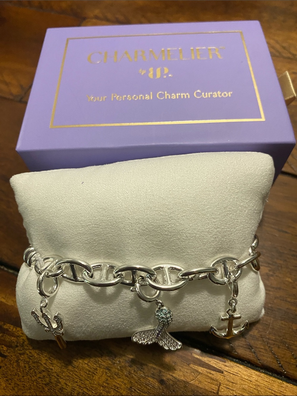 Bomb Party Charmelier Charm Bracelet - Cubic Zirconia - Silver Plating